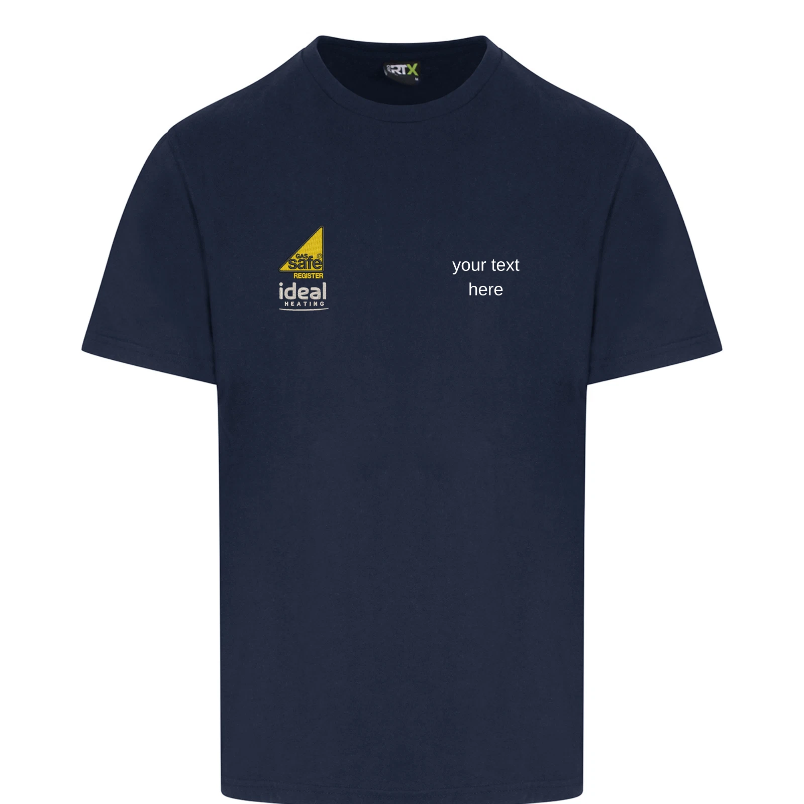 T-shirt Gas Safe Ideal Heating Plumber Work Wear - Customised With Your text