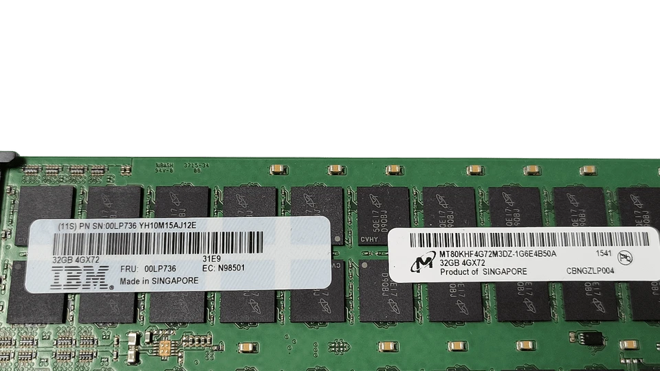 Lot of 16 IBM 00LP736 Micron 32GB 4GX72 PC3 12800 Memory MT80KHF4G72M3DZ - Image 4 of 4