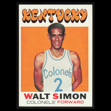 Walt Simon #214 1971 Topps Kentucky Colonels Basketball Card NBA NM