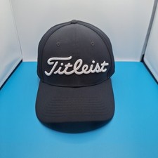 Titleist Golf Baseball Cap Hat M/L Black Fitted Stretch Fit Cragun's Legacy