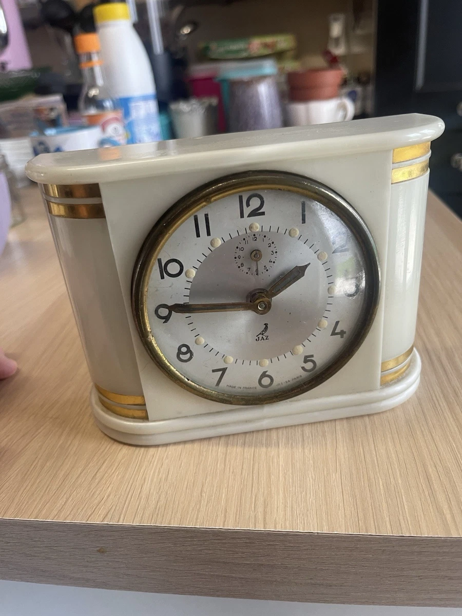 Pendule ORTF Originale De 1964 - Bakélite Gris Anthracite - Vintage - Occasion