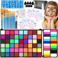 Face Painting Kit for Kids,54 18 Colors Professional Face Paint Makeup Kit