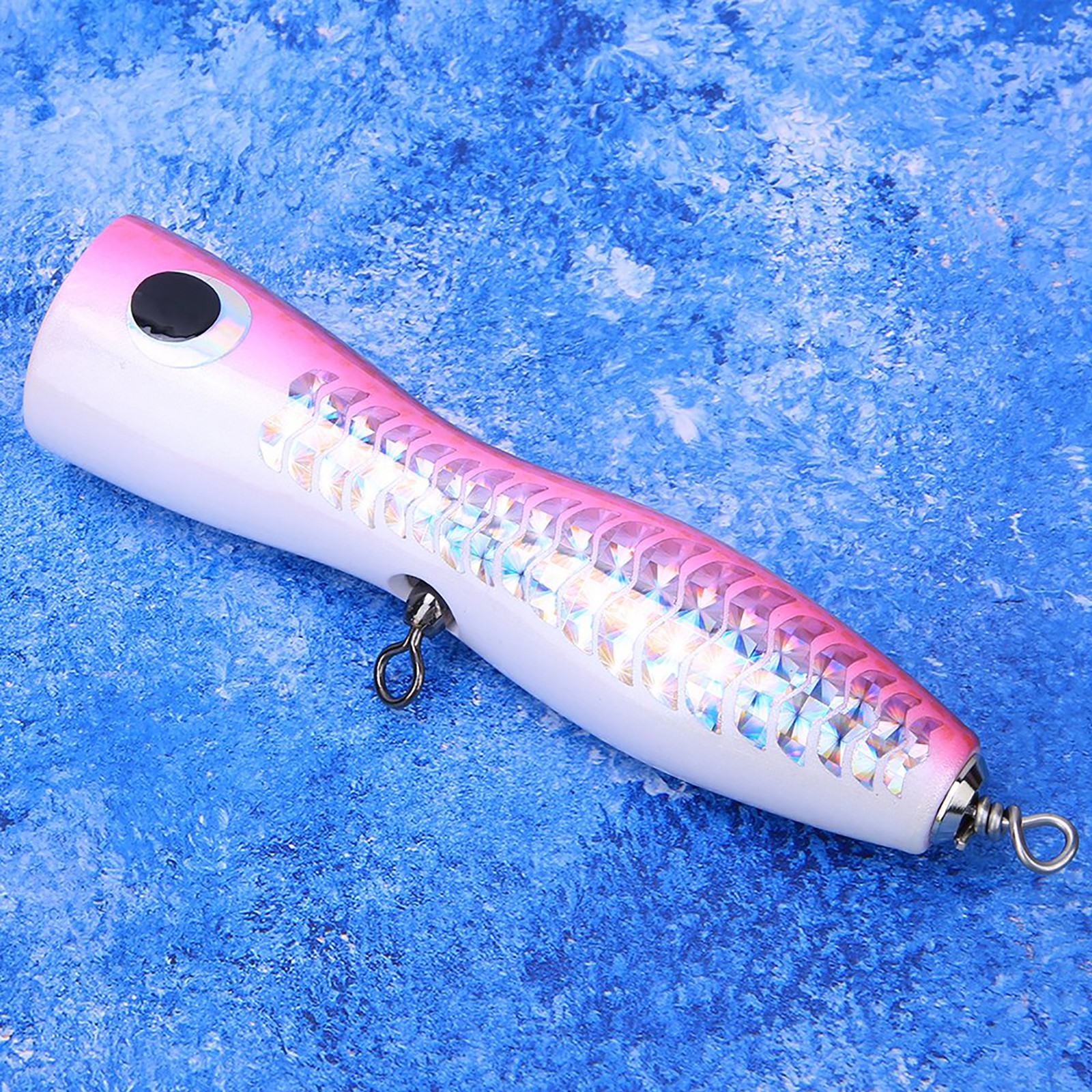 Wooden Large Artificial Popper Fish Lure Topwater Simulation Bait Sea Fish KRI✈️