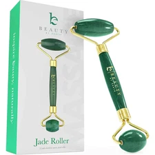 Jade Roller for Face - Smoothes Fine Lines & Wrinkles, Face Massager Skin Care T