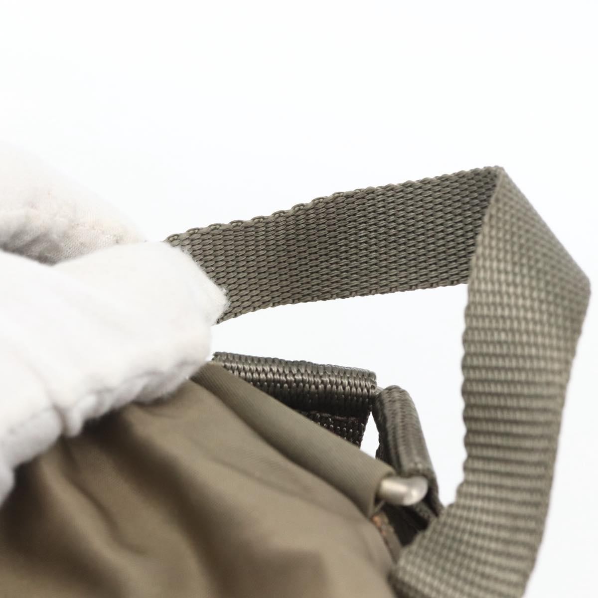 PRADA Backpack Nylon Khaki Silver Auth 163902 thumbnail 8