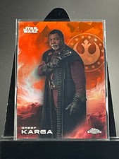 2025 Topps Chrome Star Wars Orange Sapphire GREEF KARGA Card 17/25