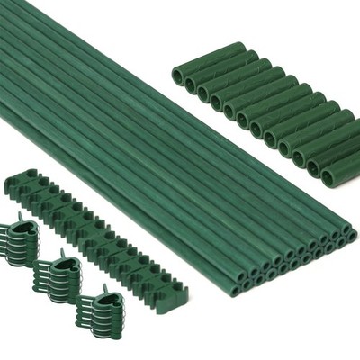 62pcs Garden Stakes Kit: Includes 20 Sets of Fiberglass Plant Sticks Supports...
