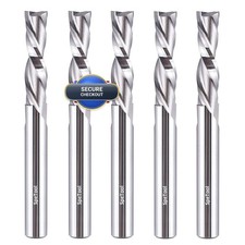 Spetool 5Pcs Spiral Downcut Router Bits 1/4 Shank 1 Cutting Length Solid