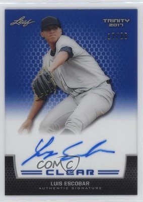2017 Leaf Trinity Clear Blue 17/25 Luis Escobar #CA-LE1 Auto 1ek2