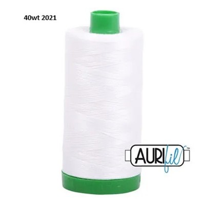Aurifil 40wt,2021Naturweiß 100% Ägyptische Baumwolle Garn. 1000M Spule Ab 10£