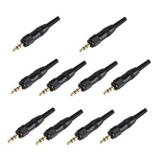 10Pcs 3.5Mm Stereo Screw Locking Audio Lock Connector for  for  Nady8882