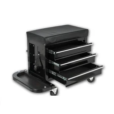 Three-Drawer Toolbox Casters Mechanical Seat Tool Tray 350 lb Capacity