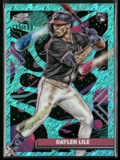 2025 Topps Chrome Cosmic #83 Daylen Lile Aqua Equinox Refractor #/199