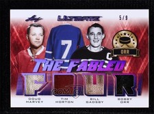 2019-20 Leaf Ultimate The Fabled Four Purple 5/9 Doug Harvey Tim Horton HOF 1q2