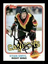 1981-82 Topps #38 Stan Smyl signed autograph  Nm, dead centered  BXCP63
