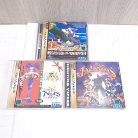 Sega Saturn Console bundle with 6 games JapanWhite System tested NTSC-J