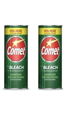 2 Comet Lemon Fresh Bleach Cleanser Powder 21oz Household Cleaner