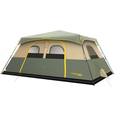 FanttikOutdoor 10 Person Camping Tent Setup in 60 Seconds with Rainfly & Windpro
