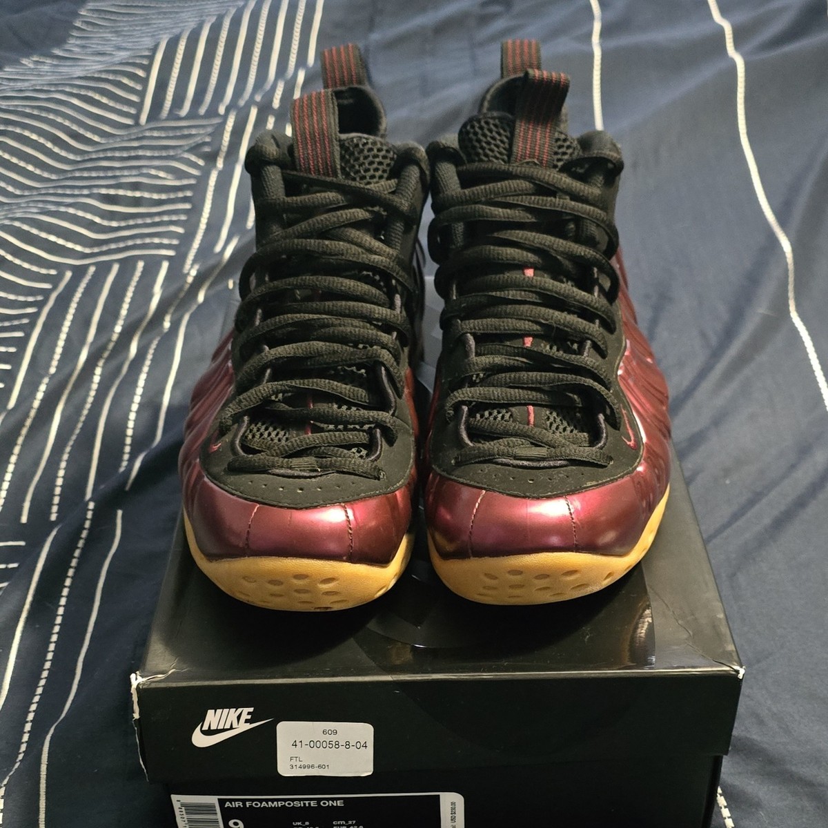 Nike 2016 Air Foamposite One Night Maroon Size 9 Low Top 314996-601 Size 9 Nike Air Foamposite One Night Maroon Lightly Used  main image 4