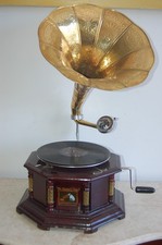 🎺 Grammofono a Tromba Ottagonale Regalo di Classe per Occasioni Speciali