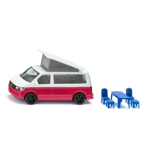 VW PULMINO CON ACCESSORI 1:50 Siku Campers-Roulottes Modellino Nuovo - Immagine 2 di 3