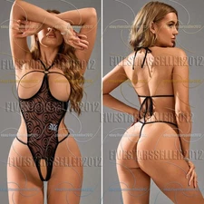 Women's Sexy Lingerie Hollow Out Sleepwear Nightwear Babydoll Underwear Jumpsuit