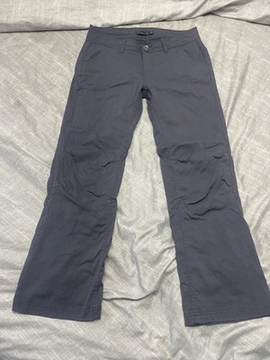 prAna Pants Womens 10 Blue Gray Halle Straight Leg Roll Up Low Rise Cargo Hiking