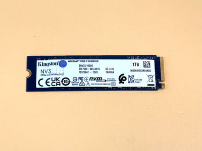 1TB - Kingston NV3 2280mm M.2 NVMe Gen 4 x4 SNV3S/1000G SSD Laptop Drive - 41414