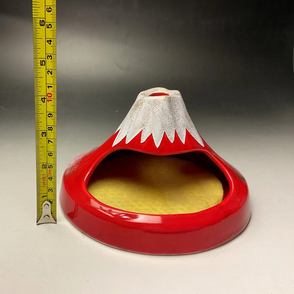 Quemador de incienso soporte bobina mosquito cerámica polvo nieve polvo rojo Fuji montaje Foto 4 de 4