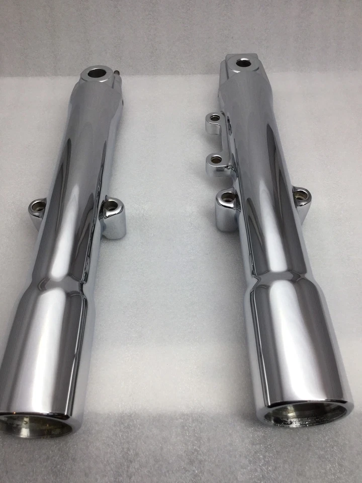 HARLEY FAT BOY SOFTAIL Heritage CHROME FORK LEGS 2000 - 06 FLSTC G592 EXCHANGE - Image 3 of 4