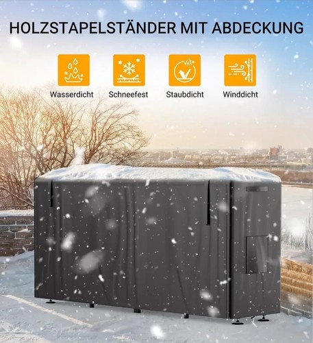 Kaminholzregal außen Stapelhilfe Metall Feuerholzregal Brennholzregal Holzlager - Bild 2 von 7