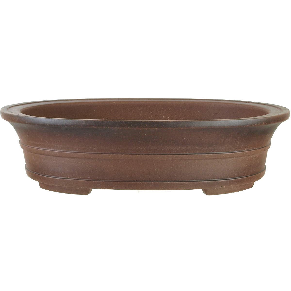 Vaso bonsai 49.5x39x13cm braune anticato ovale in grès H50431AB Vaso bonsai 49.5x39x13cm braune anticato ovale in grès H50431AB