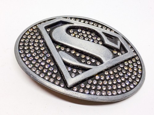 Superman Gürtelschnalle DC Super Logo Metall Snap Man Comics Held Chrom Emaille schwarz - Bild 5 von 9