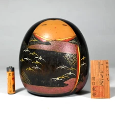 Master TOA SEKIGUCHI "Izayoi" Kokeshi, Signed, 1980s Japan - Large: 5.5" 1.8 lb