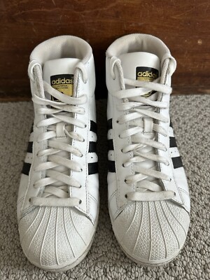 Adidas Pro Model White Core Black Juniors Unisex Shoe- US Size 5.5- S85962