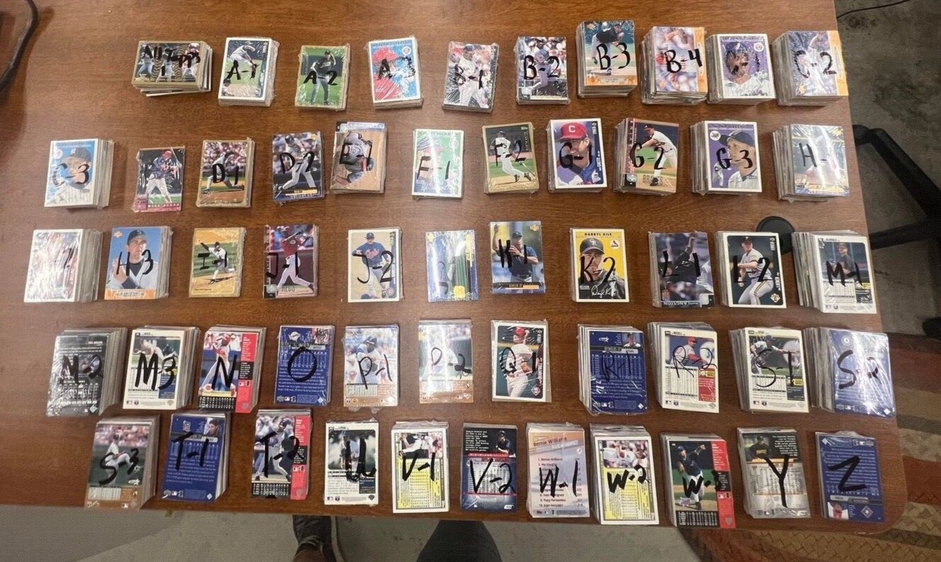 1999 Bulk Baseball Cards (2,000+ cards) pdf listing of all cards on