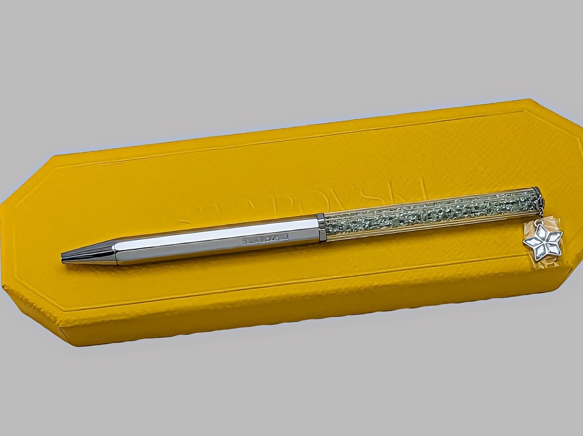 New in Gift Box SWAROVSKI Star 2024 Blue Crystalline Ball Point