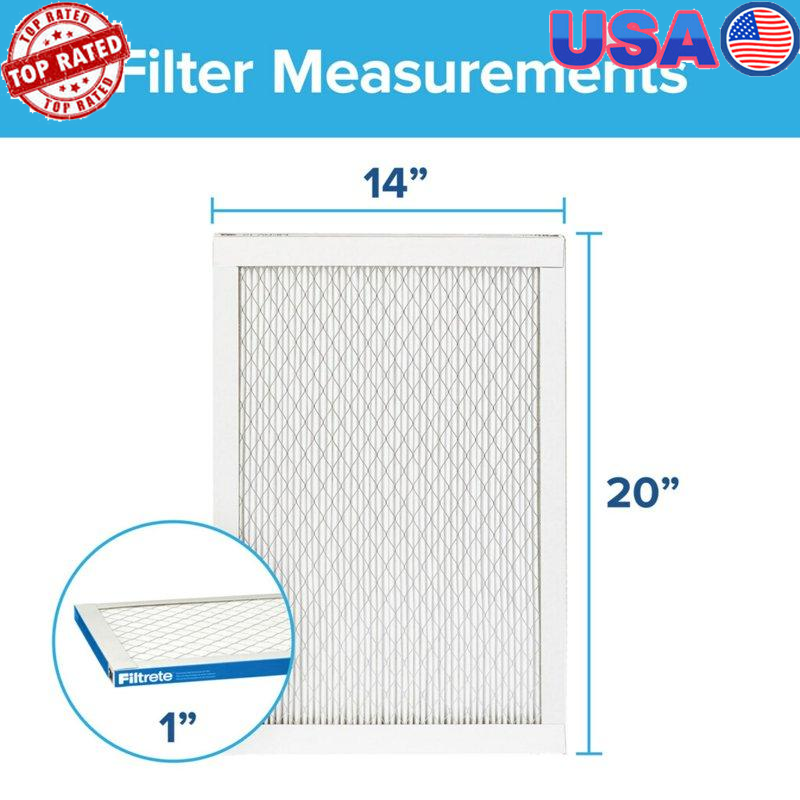 4 Pack 14x20x1 MPR 1900 H13 Air Filter Allergen Reduction HVAC Furnace Filter US