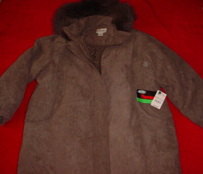 ST. JOHN'S BAY *DEEP TAUPE HOODED JACKET * DUPONT THERMOLITE PLUS * SIZE XL *NEW