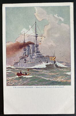Mint Germany Color Picture Postcard SS Linear Ship Zahringen