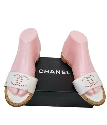 Chanel Damen Sandalen Flip Flops Sliders Gr. Eur 38,5 UK 4,5 oder 4