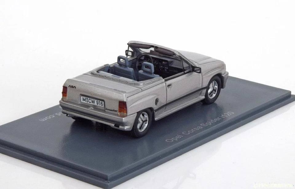 OPEL CORSA SPIDER I20 ARGENTO NEO 45916 1/43 SILBER RESINA EDIZIONE LIMITATA - Immagine 2 di 3