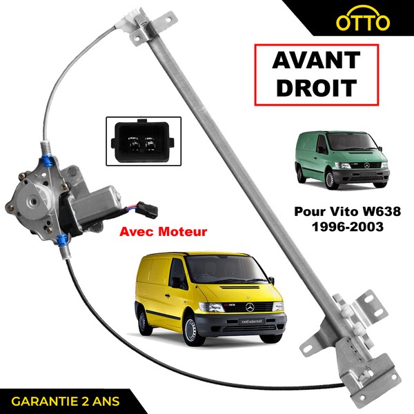 Mechanismus Elektrischer Fensterheber Vorne Rechts Neu Mercedes Vito (W638)-image