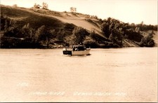 Grand Haven Michigan Grand River Cabin Cruiser Rppc Postcard # J-372