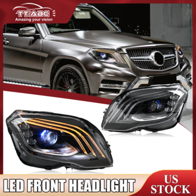 TT-ABC LED Headlights DRL for 2013-15 Mercedes Benz GLK350 300 250 Halogen Lamps