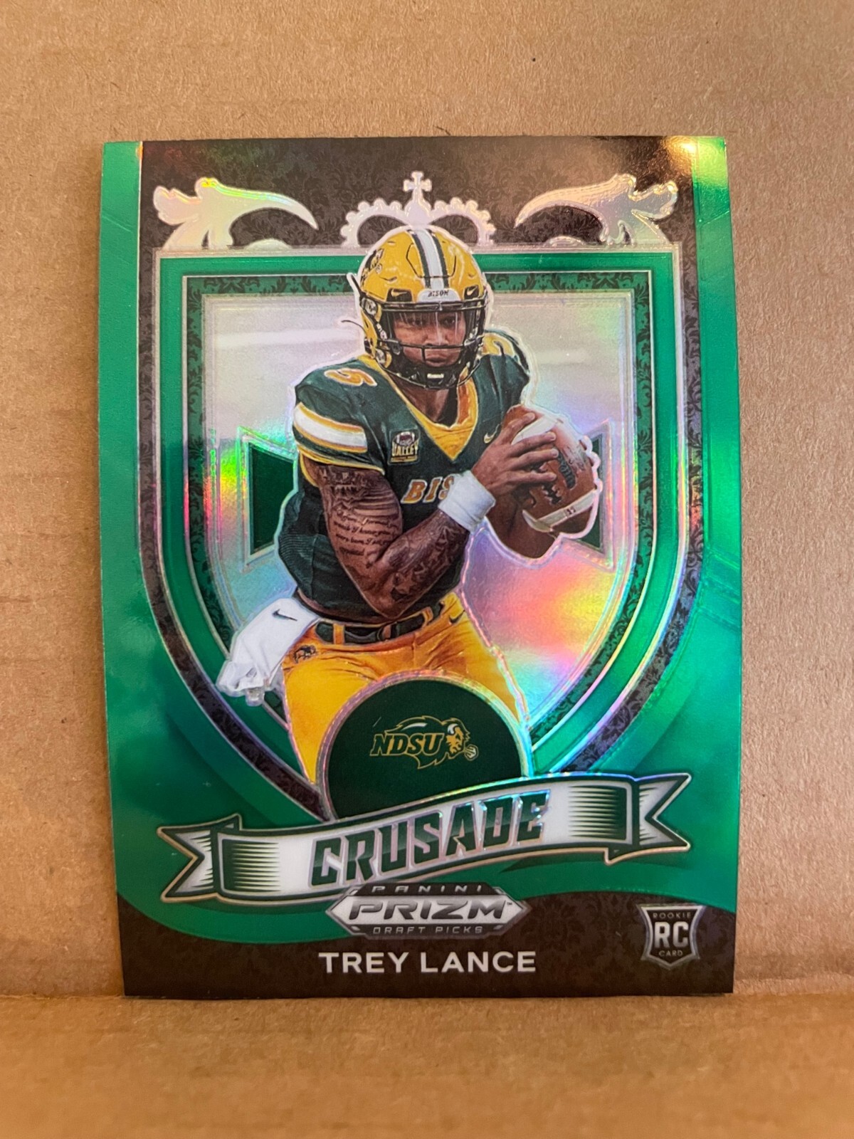 2021 Panini Prizm Draft Picks Trey Lance Crusade RC Green Prizm #164 Mint!