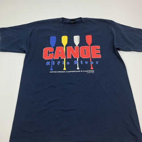 VTG Screen Stars 50/50 T-shirt Single Stitch Canoe Rifle River Cedar Springs