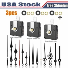 3Pcs Wall Clock Quartz Movement DIY Hands Mechanism Replace Repair Combo Silent