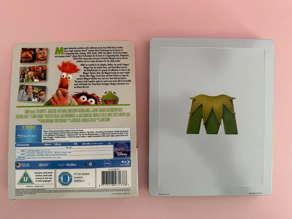 blu-ray The Muppets Debossed RARE Steelbook  Limited Edition *Disney* - Imagem 3 de 4