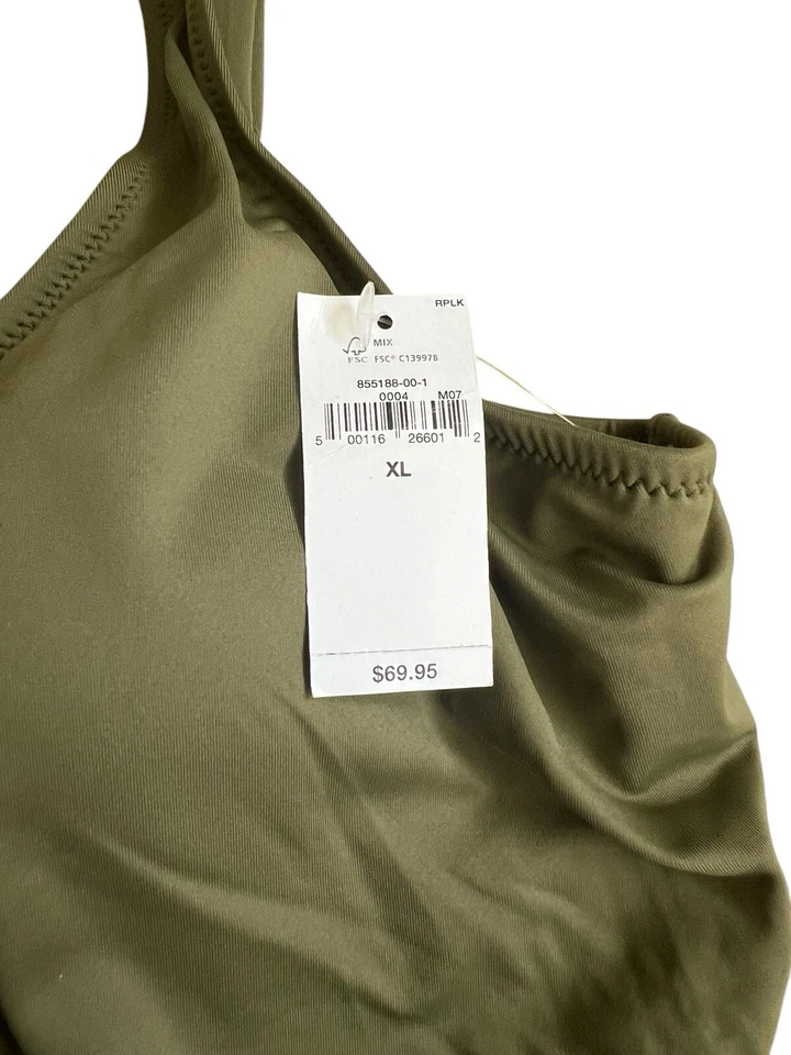 GAP XL женщин оливковый зеленый 1шт купальник летний отпуск бассейн пляж курорт новый - Изображение 2 из 4